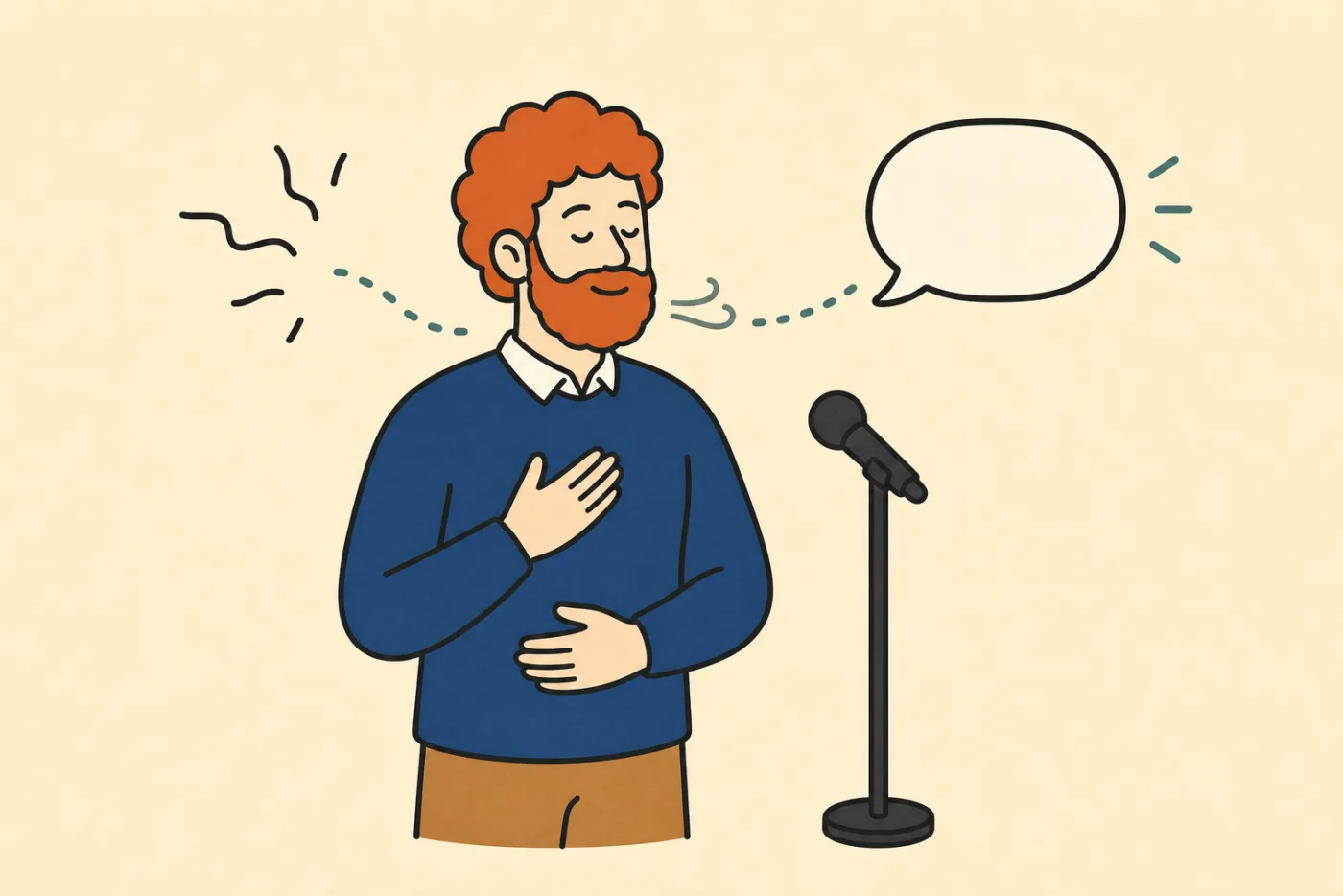 Minute Hatch illustration for Public Speaking Anxiety: Practice Under Pressure