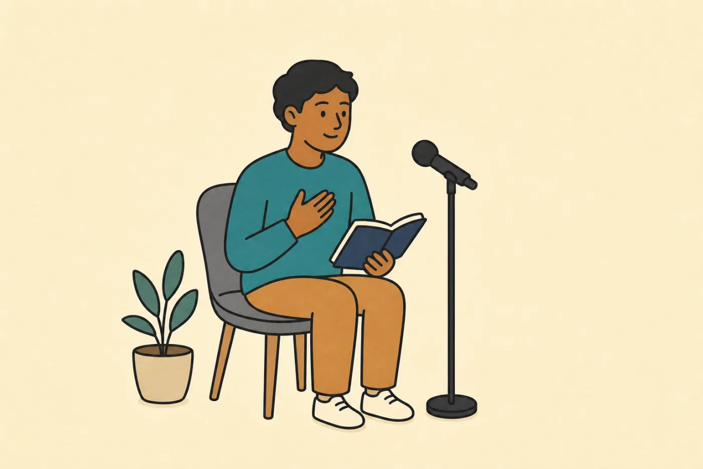 Minute Hatch illustration for Public Speaking for Introverts: Practice Guide