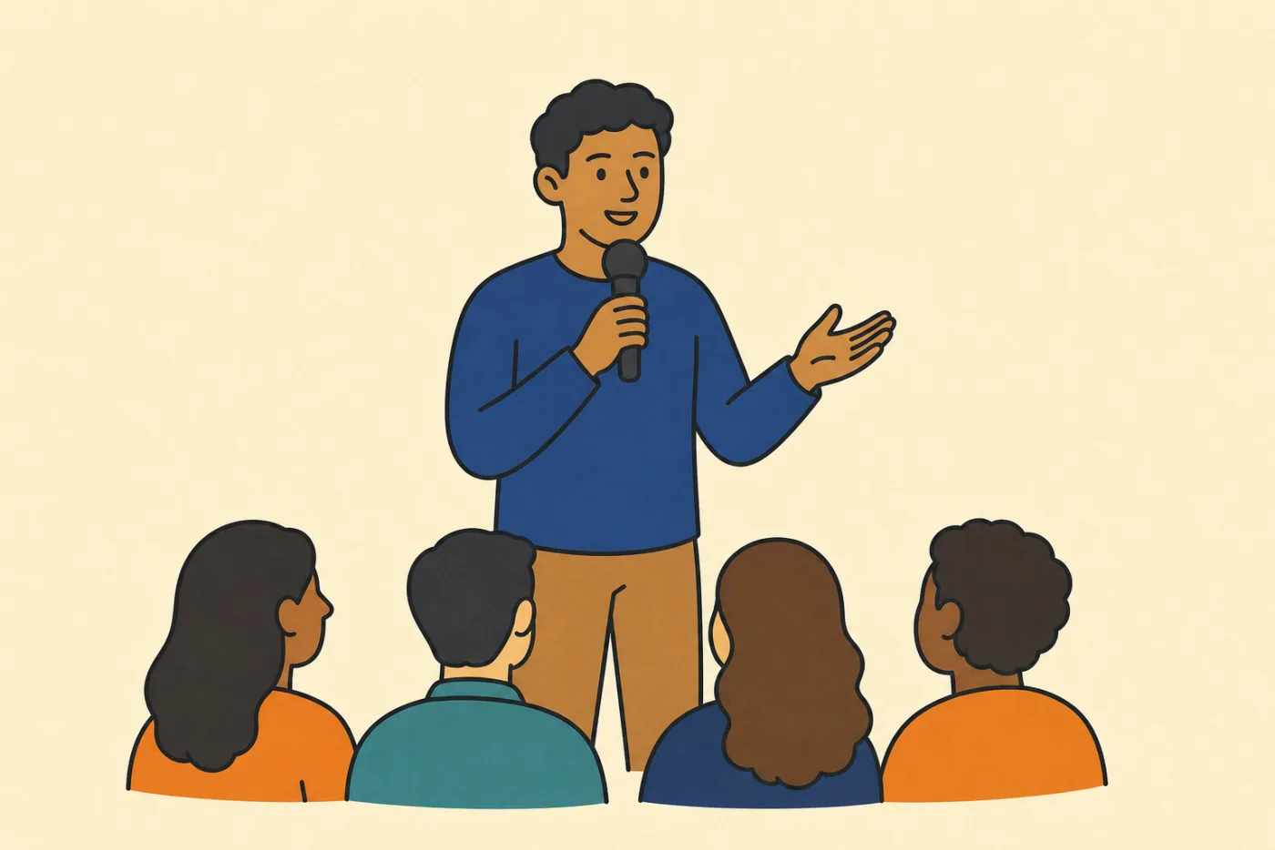 Minute Hatch illustration for Speaking in Front of a Crowd: Practice Guide