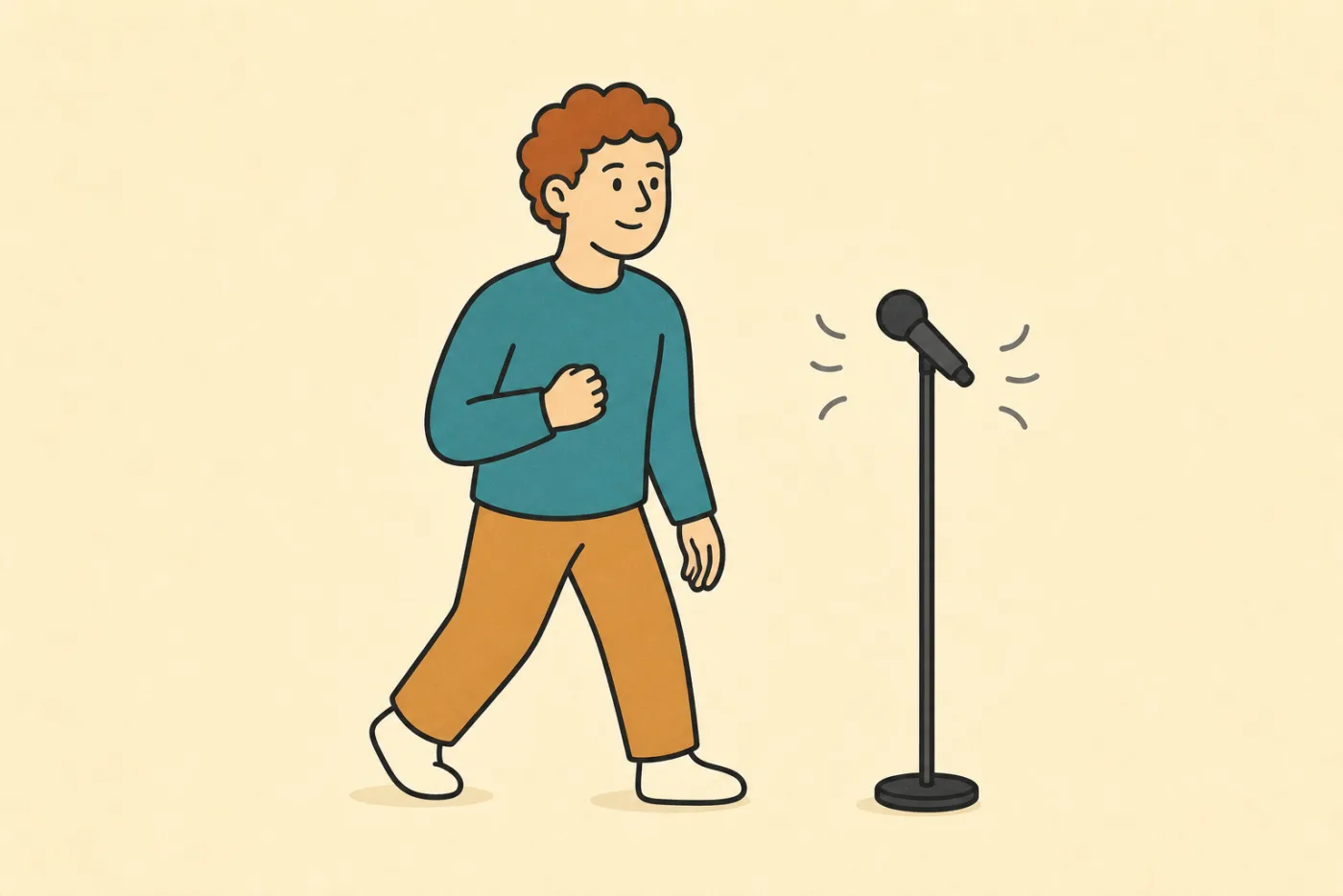 Minute Hatch illustration for Stage Fear: Practice Speaking Under Pressure