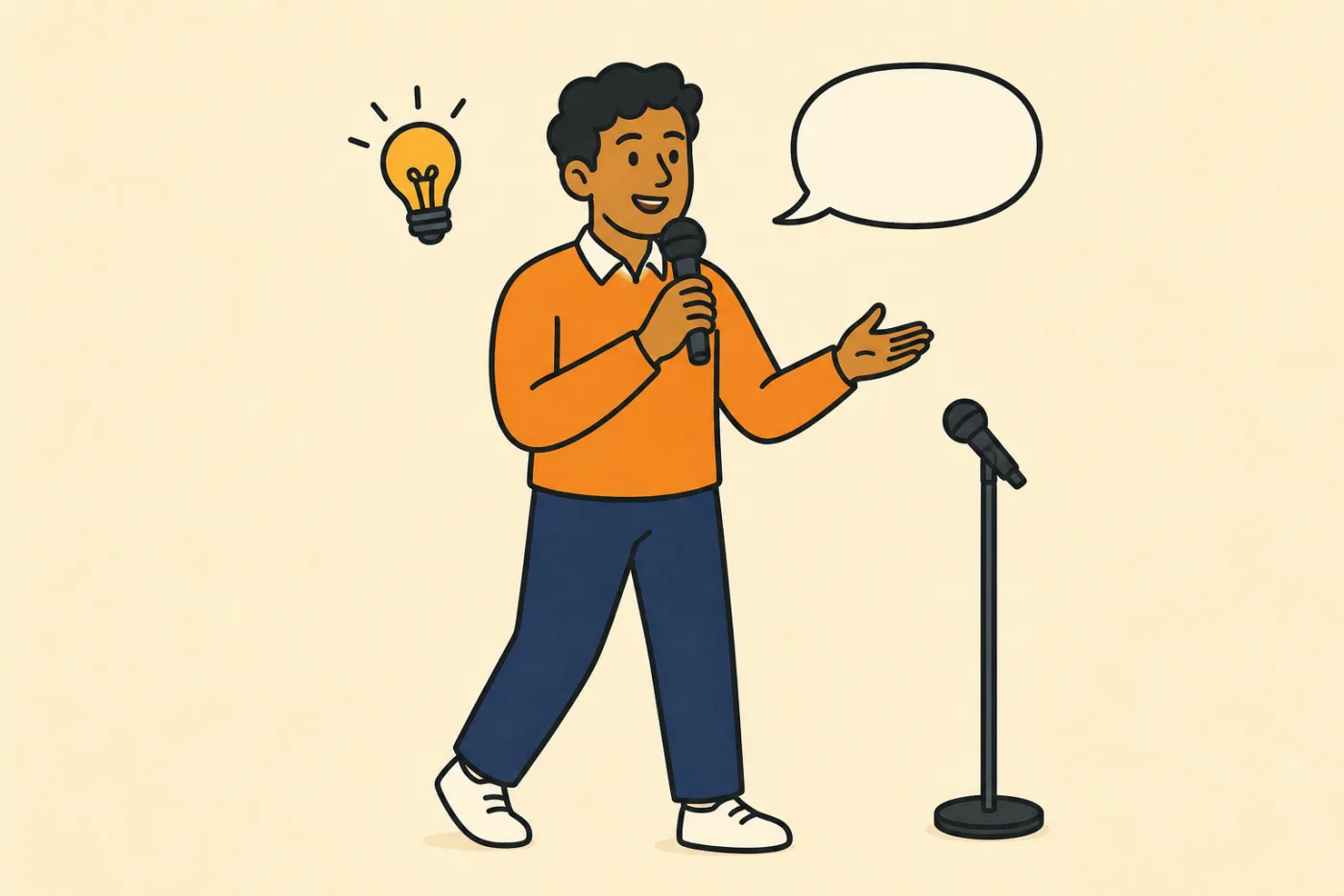 Minute Hatch illustration for Think on Your Feet: A Speaking Practice Guide